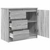 Sideboard with Drawer Grey Sonoma - 71x35x65 cm | HipoMarket