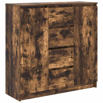 Stylish Smoked Oak Sideboard with Drawers - 100.5x35x98.5 cm
