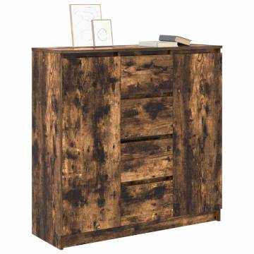 Stylish Smoked Oak Sideboard with Drawers - 100.5x35x98.5 cm