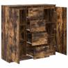 Stylish Smoked Oak Sideboard with Drawers - 100.5x35x98.5 cm