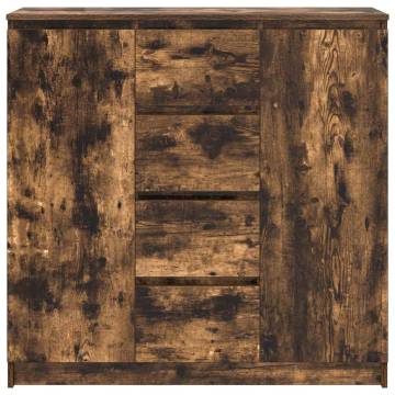 Stylish Smoked Oak Sideboard with Drawers - 100.5x35x98.5 cm