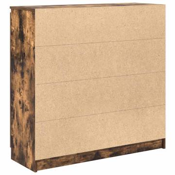 Stylish Smoked Oak Sideboard with Drawers - 100.5x35x98.5 cm