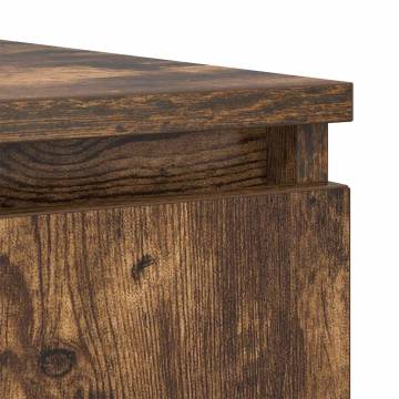 Stylish Smoked Oak Sideboard with Drawers - 100.5x35x98.5 cm