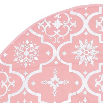 Luxury Pink Christmas Tree Skirt with Sock - 90 cm Fabric