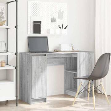 Grey Sonoma Desk - 120x42x76 cm | Durable Engineered Wood