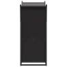 Sturdy Black Firewood Rack - 69.5x35x81 cm Cold-Rolled Steel