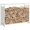 Firewood Rack White 90x28x65 cm - Sturdy Cold-Rolled Steel