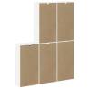 ODDA White 5 pcs Side Cabinets - Solid Pine Wood Storage