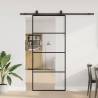  Sliding Door with Hardware Set Black 90x205 cm ESG Glass Colour black Pattern transparent Size 90 x 205 cm (200 cm sliding rail) Quantity in Package 1 