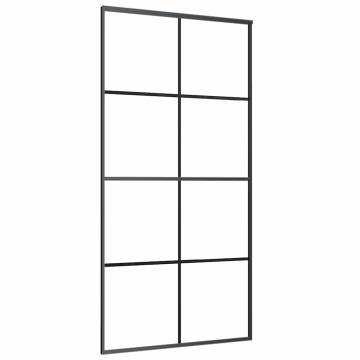 Sliding Door with Hardware Set Black - 102.5x205 cm ESG Glass