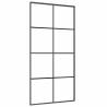 Sliding Door with Hardware Set Black - 102.5x205 cm ESG Glass