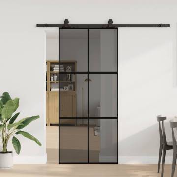 Stylish Sliding Door with Black Hardware Set - 90x205 cm