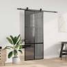 Stylish Sliding Door with Black Hardware Set - 90x205 cm