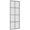 Sliding Door with Hardware Set Black 76x205 cm ESG Glass