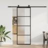  Sliding Door with Hardware Set Black 76x205 cm ESG Glass Colour black Pattern frosted Size 76 x 205 cm (213 cm sliding rail) Quantity in Package 1 