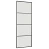 Sliding Door with Black Hardware Set - 76x205 cm ESG Glass