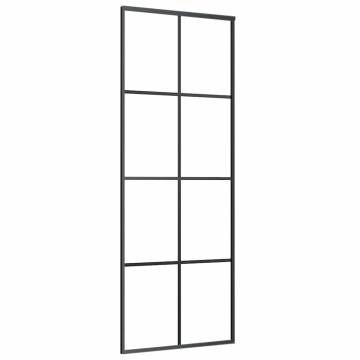 Sliding Door with Black Hardware Set - 76x205 cm ESG Glass