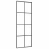 Sliding Door with Black Hardware Set - 76x205 cm ESG Glass