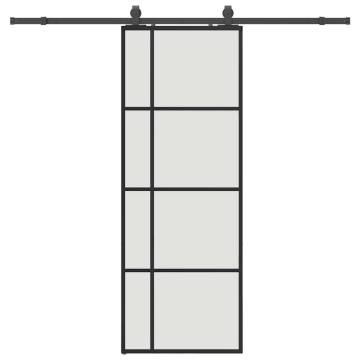 Black Sliding Door Set with ESG Glass - 76x205 cm | HipoMarket