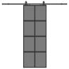 Stylish Sliding Door with Hardware Set - Black 76x205 cm