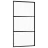 Sliding Door & Hardware Set Black 102x205 cm ESG Glass