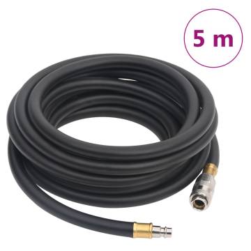 Hybrid Air Hose Black 0.6" 5m – Durable Rubber & PVC