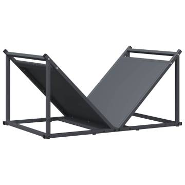 Firewood Rack Anthracite - Sturdy Cold-Rolled Steel Storage