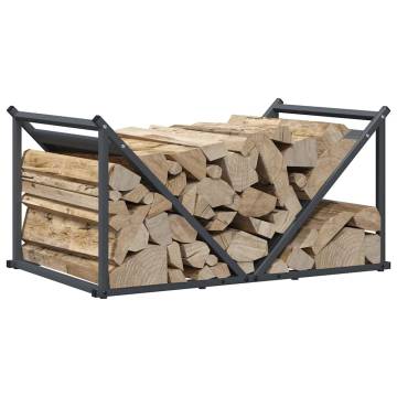 Firewood Rack Anthracite - Sturdy Cold-Rolled Steel Storage