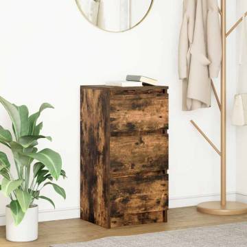 Sideboard Smoked Oak - Stylish Storage Solution 37.5x35x76 cm