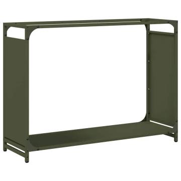 Firewood Rack Olive Green - 90x28x65 cm Cold-Rolled Steel