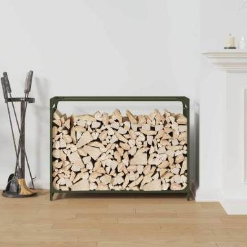 Firewood Rack Olive Green - 90x28x65 cm Cold-Rolled Steel