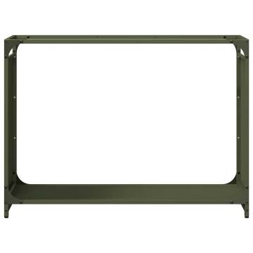 Firewood Rack Olive Green - 90x28x65 cm Cold-Rolled Steel