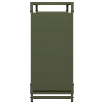 Firewood Rack Olive Green - 90x28x65 cm Cold-Rolled Steel