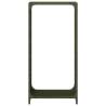 Olive Green Firewood Rack - Durable Cold-Rolled Steel 44x28 cm