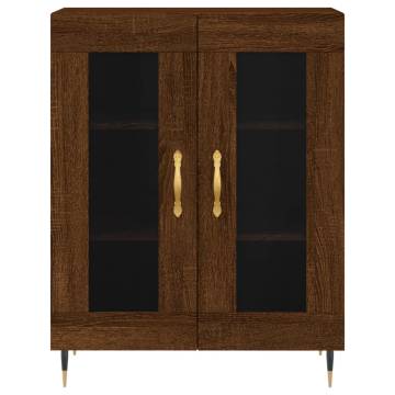 Stylish Highboard Brown Oak - 69.5x34x180 cm | HiPo Market