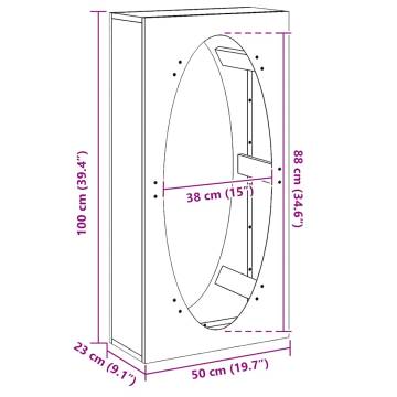 Firewood Rack White 50x23x100 cm - Durable Steel Storage