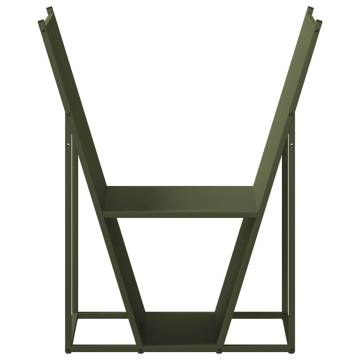 Olive Green Firewood Rack - Sturdy & Stylish 69.5x35x81 cm