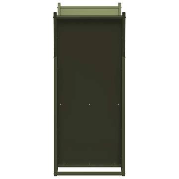 Olive Green Firewood Rack - Sturdy & Stylish 69.5x35x81 cm