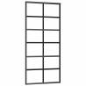 Sliding Door with Black Hardware Set - 90x205 cm ESG Glass