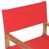 Folding Director's Chairs 2 pcs Red Solid Wood Teak - Hipo Market