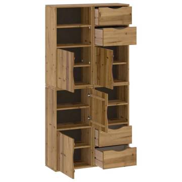 ODDA Side Cabinets 4 pcs - Solid Wood Pine Charm | HipoMarket