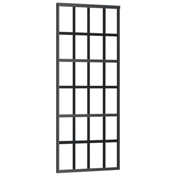 Sliding Door with Hardware Set Black - 76x205 cm ESG Glass