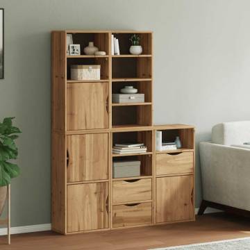 ODDA 5 pcs Side Cabinets - Solid Pine Wood Storage Furniture