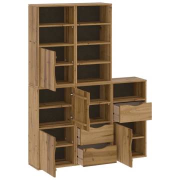 ODDA 5 pcs Side Cabinets - Solid Pine Wood Storage Furniture