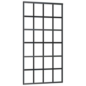 Sliding Door with Black Hardware Set - ESG Glass 102x205 cm