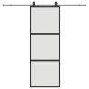 Stylish Sliding Door with Hardware Set - Black 76x205 cm