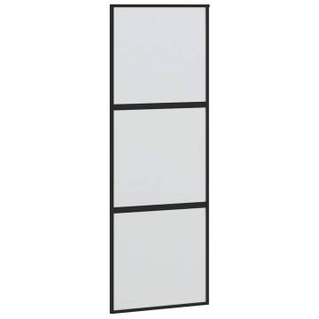 Stylish Sliding Door with Hardware Set - Black 76x205 cm