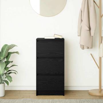 Stylish Black Oak Sideboard - Ample Storage and Durable Design