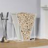  Firewood Rack White 69.5x35x81 cm Cold-rolled steel Colour white 