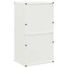 Firewood Rack White 40x30x75 cm - Sturdy Cold-Rolled Steel